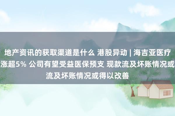 地产资讯的获取渠道是什么 港股异动 | 海吉亚医疗(06078)涨超5% 公司有望受益医保预支 现款流及坏账情况或得以改善