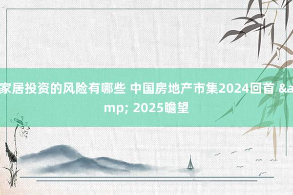 家居投资的风险有哪些 中国房地产市集2024回首 & 2025瞻望