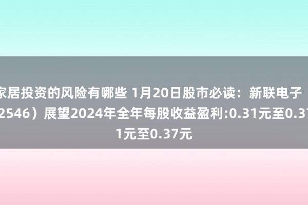 家居投资的风险有哪些 1月20日股市必读：新联电子（002546）展望2024年全年每股收益盈利:0.31元至0.37元