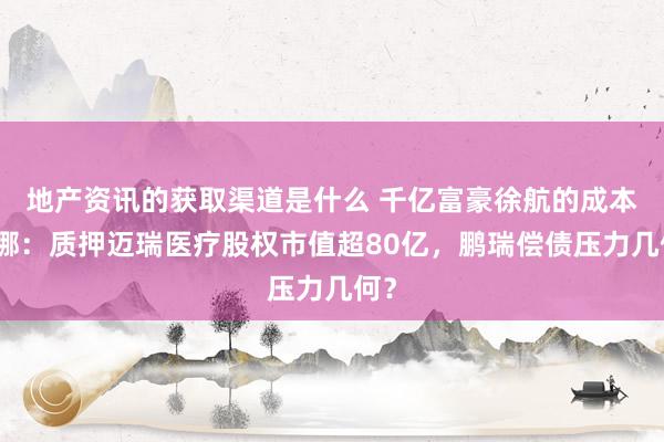 地产资讯的获取渠道是什么 千亿富豪徐航的成本腾挪：质押迈瑞医疗股权市值超80亿，鹏瑞偿债压力几何？